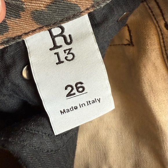 R13 Kick Jeans in Leopard - Picture 10 of 14